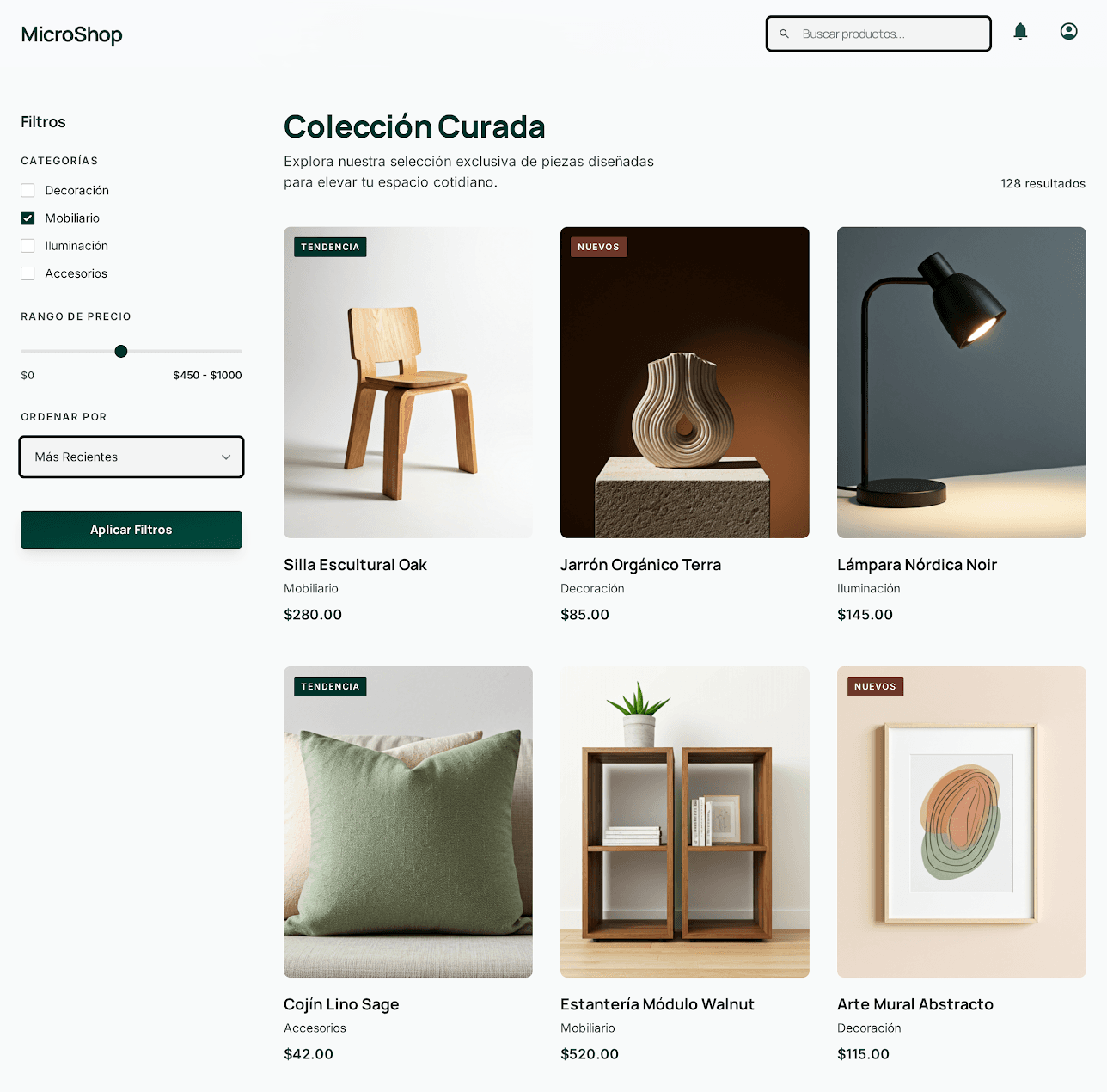 Mockup de tienda digital Empreventa